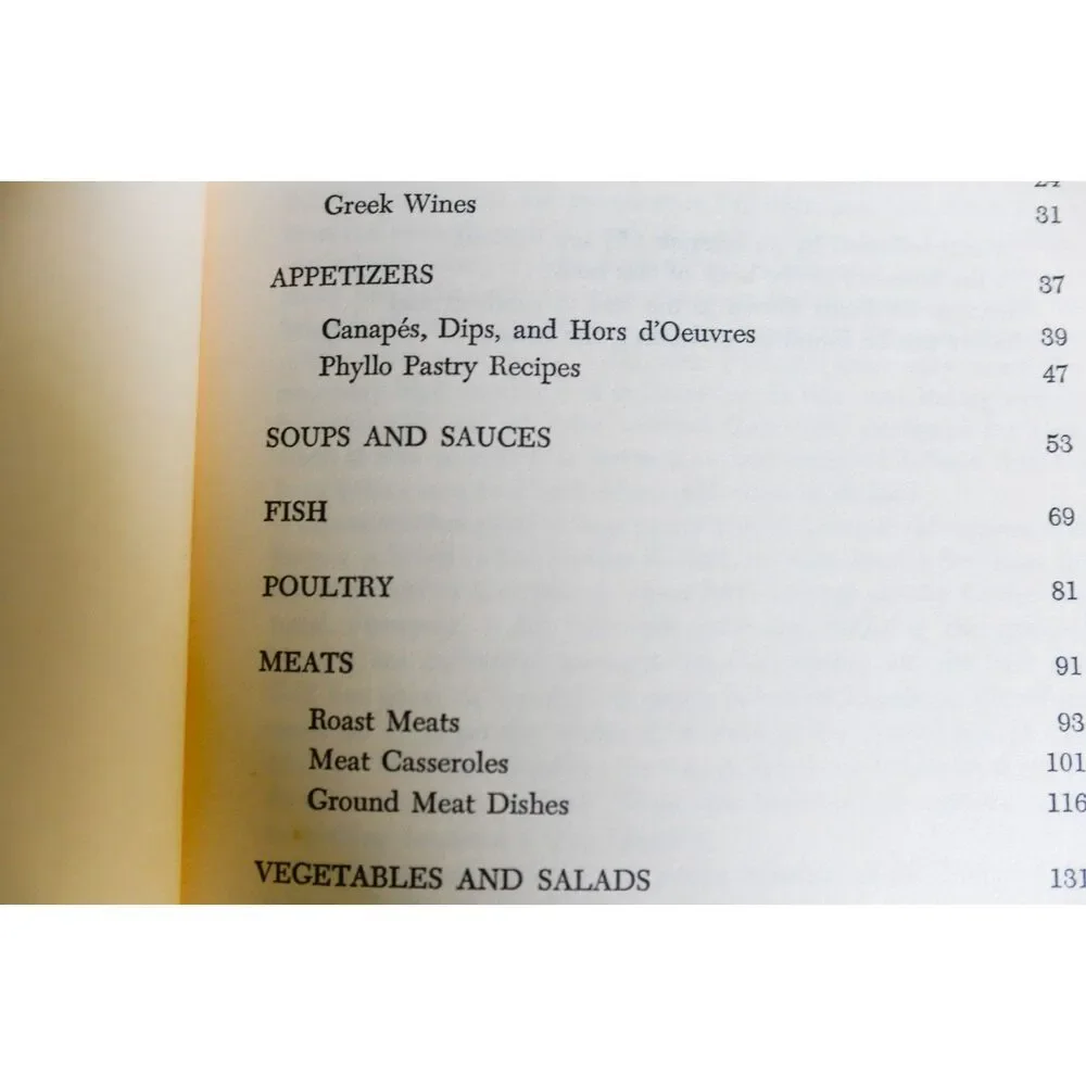 Vintage 1963 The Art of Greek Cookery Doubleday Cookbook with Dust Jacket